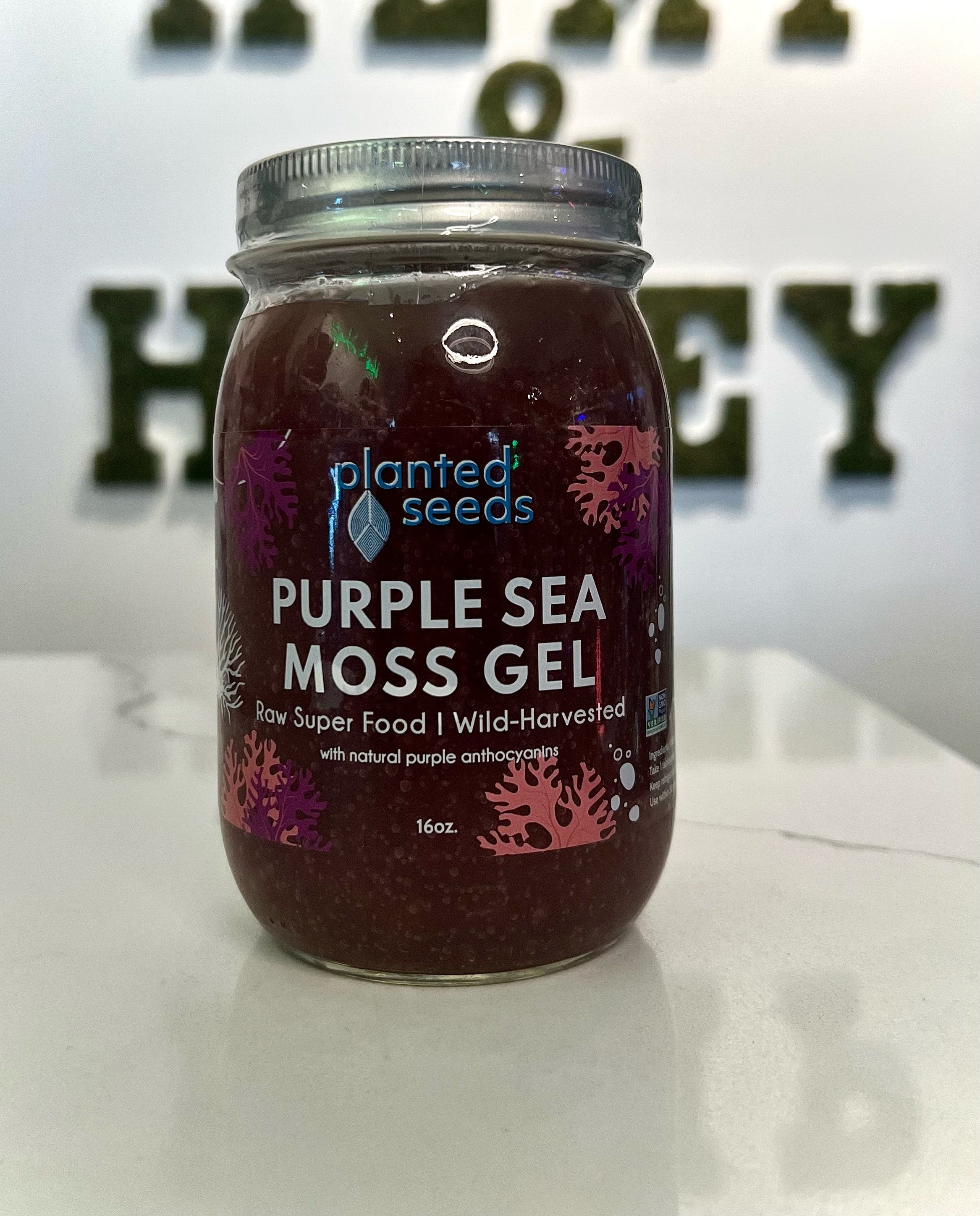 Planted Seeds - Purple Sea Moss Gel - 16oz Jar | Hemp & Honey